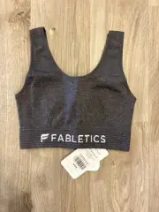 Fabletics Size XS Womens Gray Luciana seamless Unlined Sports Bra