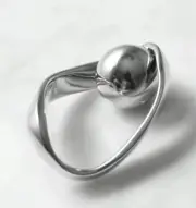 DRIES VAN NOTEN wave RING WOMEN'S sz L(9-10)