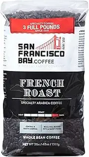 San Francisco Bay French Roast Gourmet Dark Roast 100% Arabica Coffee, 3lb, Kosher