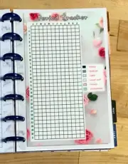 Period Menstrual Cycle Trk Dashboard Insert for use with the MINI Happy Planner