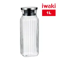 在飛比找博客來優惠-【iwaki】日本品牌耐熱玻璃不鏽鋼蓋冷/熱水壺-1L(方瓶
