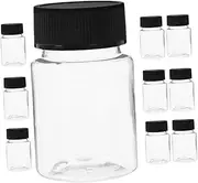 ABOOFAN 10pcs Wide Mouth Pet Sample Bottles with Leak Resistant Caps Containers for Laboratory Classroom and Household Use Versatile Storage