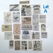 FOOD KITCHEN 24pc LOT A Junk Journal Ephemera Paper Pack Vintage Ads Collage Art