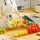 Plastic Refrigerator Drawer Hardware Vegetable Storage Box Plastic Box Kitchen