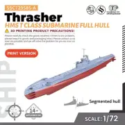 SSMODEL 1/72 Military Model Kit HMS T Class Submarine Thrasher FULL HULL
