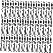 BESPORTBLE 100pcs Saltwater/Freshwater Fishing Snap Swivels Corrosion-Resistant Barrel Snap Swivels Versatile Tackle Accessory
