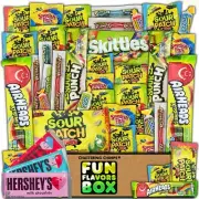 Sour Candy Box Valentines Day Hershey Bar, Variety Pack Snack Care Package 30 Ct