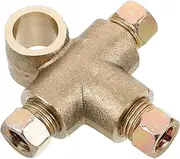 GLEAVI Automotive Brass Brake Line Tee Connector Thread Multifunctional Fitting for and Brake Lines Build for Industrial Use Enhances System Efficiency and Flexibility