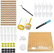Queen Bee Rearing System - Starter Breeding Box Kit | Apiculture Equipment Tools Full insectss Breed Apiculture Cage Device, insectt Rearing Cage Equipment for Honey Production and Research Use