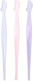 2/3/5Pcs Straight Handle Round Head Eyebrow Trimmer Beauty Tools Beginner Anti-scratch Eyebrow Trimmer Eyebrow Razor(3pcs)