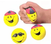 Set of 2 Goofy Smile Face Stress Balls (Free Shipping with 6 Purchases)