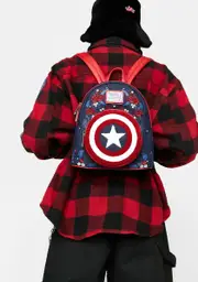 [Loungefly] Marvel Captain America 80th Anniversary Shield Mini Backpack