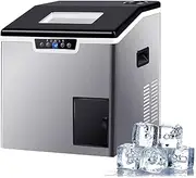 2 in 1 Countertop Ice Maker, 1.8L Fully Automatic Ice Making and Crushing Machine with LCD Screen and Scoop, Self Cleaning, One Click Operation, for Home Commercial Bar Camping RV