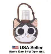 Cat Kitten Hand Sanitation Silicone Bottle Holder Carrying Case Mini 1oz Empty