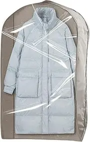 [Generic] Hanging Garment Bags - Transparent Dustproof Suit Covers | Garment Bags For Closet Storage | Space Saver Clothes Storage With Zipper | Coat Dress Suit Cover For Families Lovers Adults Home Use