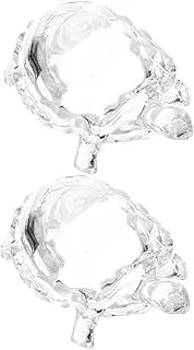 ERINGOGO 2pcs Crystal Turtle Statue Glass Decor for Home Office Unique Feng Shui Attract Wealth Craftsmanship Small Turtle Figurine