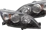LH+RH Headlights Pair for Mazda 3 BK SP23 Hatch 4cyl 2.3L L3 2004-2009
