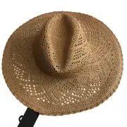 Steve Madden Natural Light Tan Straw Sun Hat, One Size Fits Most, NWT!!