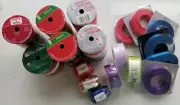 18+Rolls of Ribbons Assorted Colors Sizes PLUS Dozens Gift Stickers Tags Cards