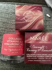 2 Maree Overnight Recovery & Renewal Lip Mask Dried Cracked Collagen Hyaluronic