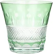 Faceted Green Lock Cup [9 x 8.5cm270cc 220g] [Shochu Related] [Restaurant for The inn Tavern Cooking Japanese Unit Restaurant Business]