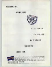 1994 Blockbuster Video "Video Games Are Like Underwear" Game Rental Print Ad