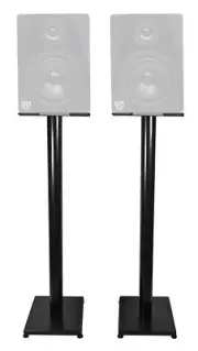 Rockville 37” Black Steel Studio Monitor Speaker Stands For Rockville DPM6B