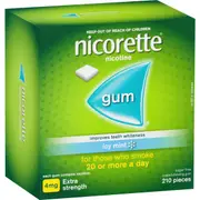 Nicorette Quit Smoking Extra Strength Nicotine Gum Icy Mint 210 pack