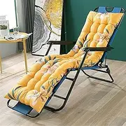 Sunlounger Cushions Replacement with Top Cover Thick, Garden Bench Cushion Sunbed Rocking Chair Cushion for Indoor Outdoor Garden Patio(Yellow,53 * 150cm)
