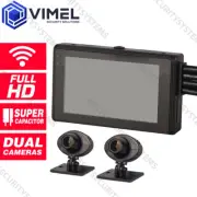 Vimel Motorbike Dual Camera WIFI Super Capacitor Hardwired Kit Security