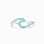 Pura Vida Bracelets Silver Wave Enamel Toe Ring