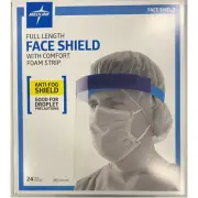 *24-Pack* Medline Full Length Face Shield With Comfort Foam Strip NONFS300