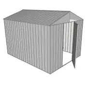 Build-a-Shed 2.2 x 3.0 x 2.3m Front Gable Single Hinged Door Deep Shed - Zinc