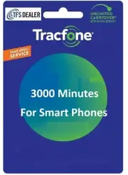 TracFone 3000 Minutes For Smart Phones. Direct Fast Refill