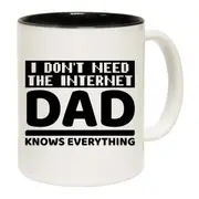 Dad I Dont Need The Internet My Knows Everything Black Mug Cup