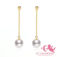 在飛比找momo購物網優惠-【CC Diamond】18K卡地亞鍊 極品珍珠耳環(極品珍