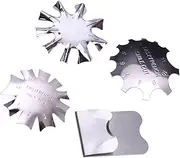 FRCOLOR Stainless Steel Nail Art Templates 4pcs Nail Stencil Plates Easy to Use Clean Portable for Women Girls
