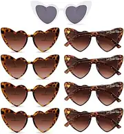 [Pibupibu] 9 Pack Heart Sunglasses Bachelorette Party, Bridal Shower Favors Wedding Supplies Bride Tribe/Bridesmaid Glasses