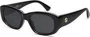 [SOJOS] Retro Square Polarized Sunglasses Womens Mens Vintage Thick Chunky Frame 80s 90s Large Shades SJ2374