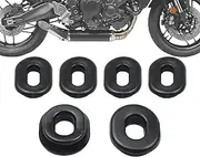 [Generic] Rubber Side Cover Grommets - 6pcs Motorcycle Fairing Accessories | Grommet For Cowling And Battery Covers, Vibration-Reducing Mounts For Panels, Easy To Install And Long-Lasting