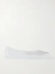 [Ancient Greek Sandals] Ancient Greek Sandals - Iro Crystal-embellished Pvc Ballet Flats - Clear - IT42 IT 42 Neutrals