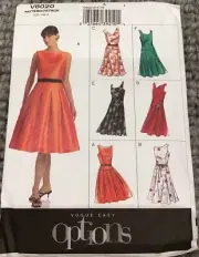 Vogue Pattern 8020- Size 6 / 8 / 10 - Easy Options - Dress