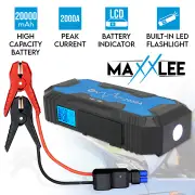 2000A Car 12V Vehicle Portable Emergency Jump Starter 20000mAh Smart Clamp