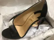 Christian Louboutin Phoebe Asymmetric Red Sole Pumps, Size 8.5