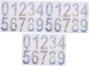 LIFKICH 3 Sheets Waterproof Reflective Number Stickers: Heat Resistant Pvc Number 0-9 Decals For Mailbox Address Traffic Signs Trash Can