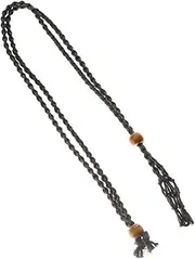 [Beatifufu] Unique Necklace Ropes Pendant for Stone Agate Hand-woven Rope Decorative Necklace Holder Hand-woven Necklace Adjustable Necklace Holder Replacement Necklace Rope Black Wax Rope