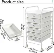6-Drawer Rolling Storage Cart, Plastic Drawer Storage Organizer Rolling Car