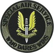 [BELTI] British Army SAS Special Air Service Special Forces 3D Hook Loop Patch OPS Badge