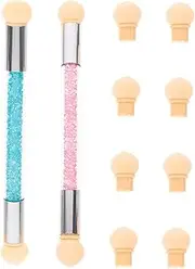 HONITANO Smudge Pen Set Nail Art Brushes Sponge Tips in Dual-ended Pen for Easy Manicure