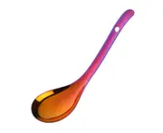Soup Spoon Food Grade Rust-proof Stainless Steel Thickening Soup Ladle Rice Spoon Cookware Utensil for Home-Red